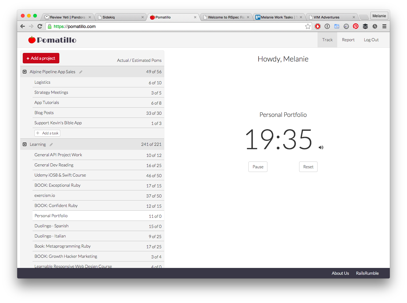 Pomatillo project planning page
